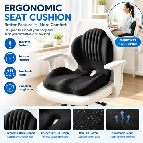 Ergonomic memory foam - foam, coccyx