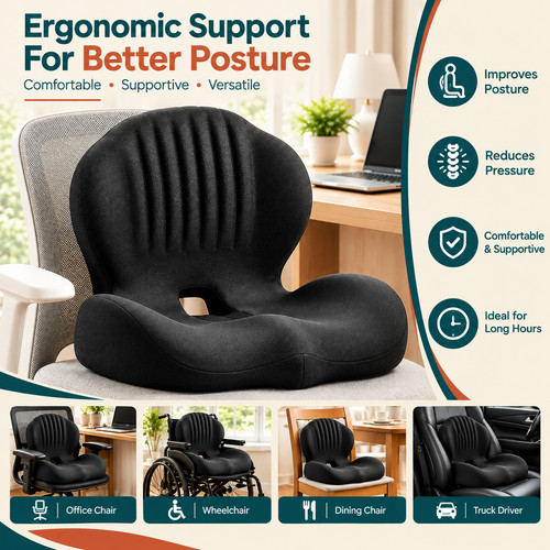 Ergonomic memory foam coccyx - ergonomic,