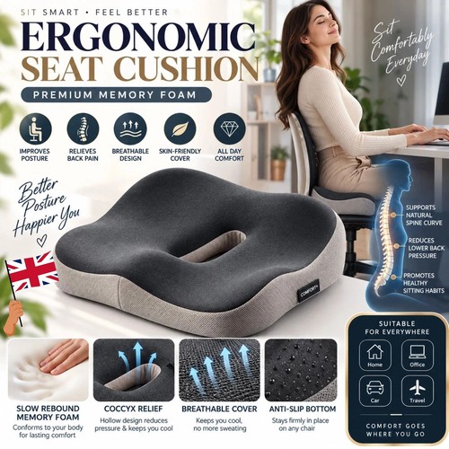 Ergonomic memory foam seat - foam,