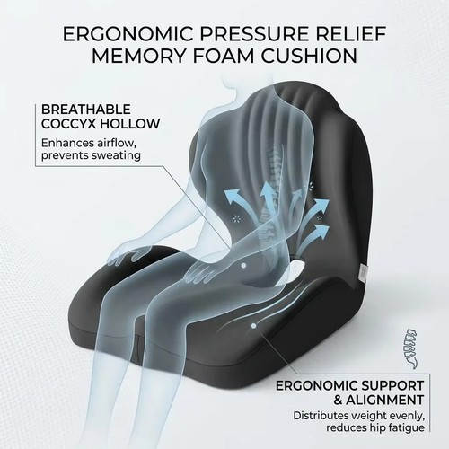 Ergonomic memory foam seat - foam,
